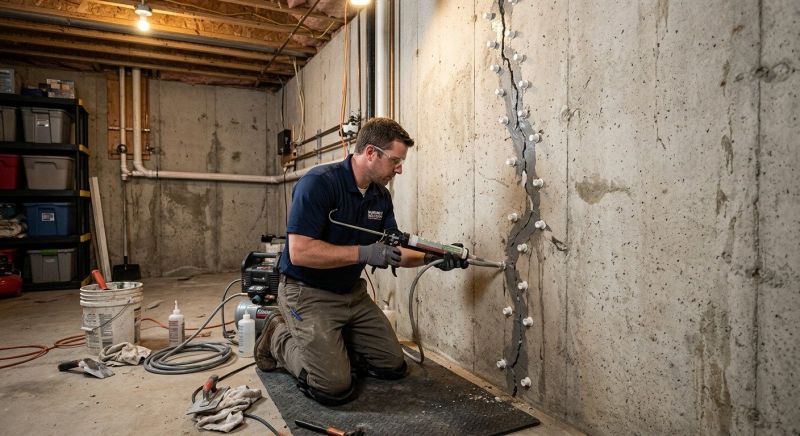 Basement Crack Repair in Yolo County, CA