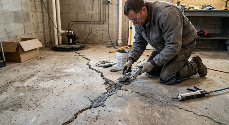 Cracked Basement Floor Repair in Yolo County, CA